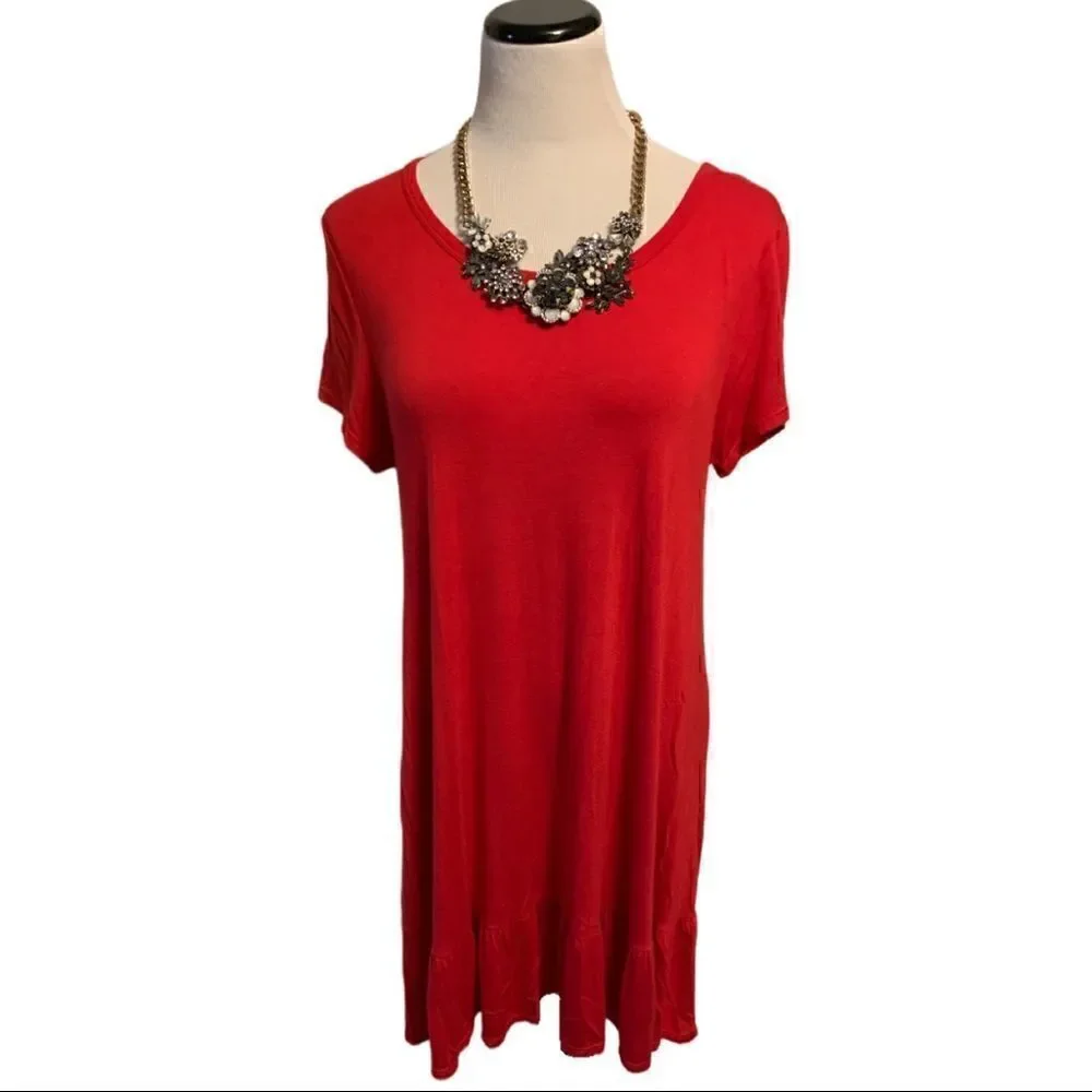 Twenty Second Ref Ruffle Hem Dress Sz L